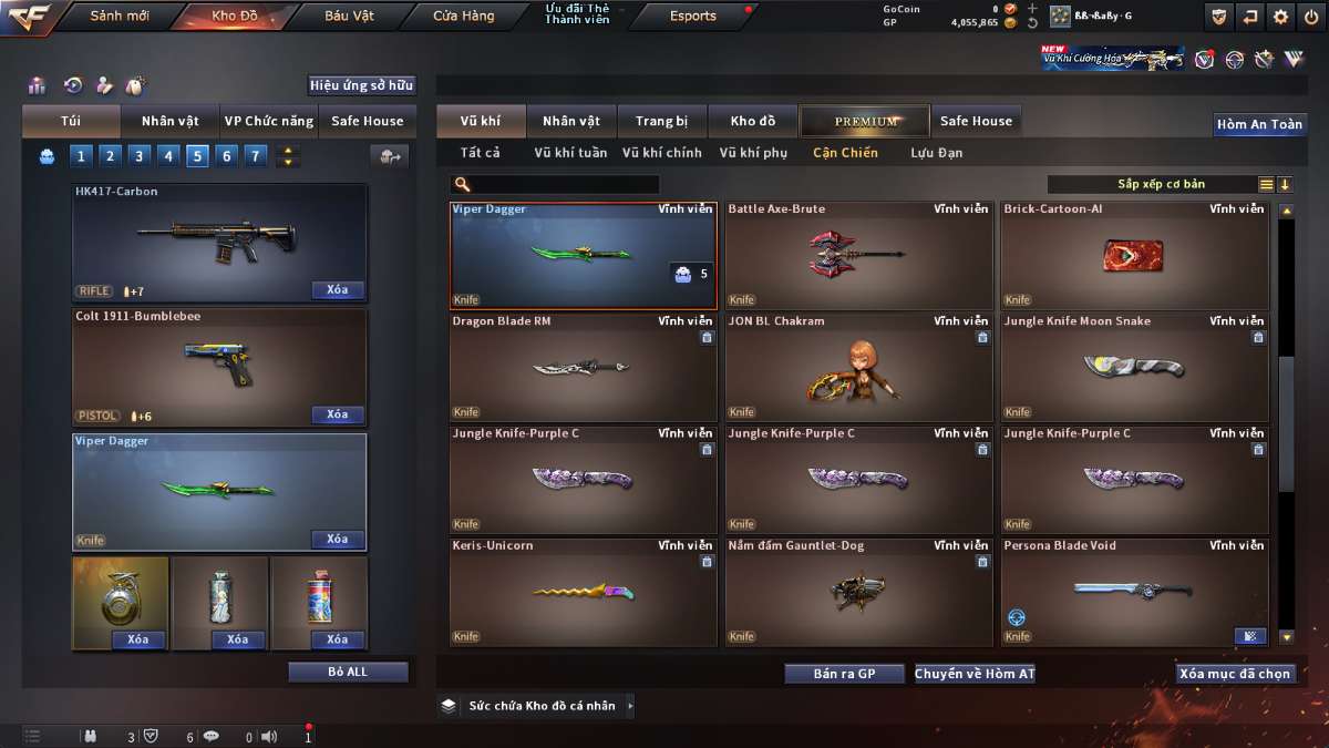 shop acc cf uy tin gia re